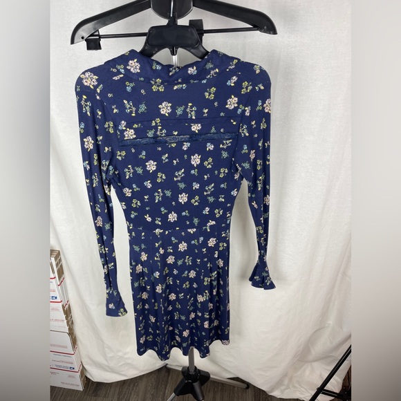 Free People navy floral print mini dress size XS NWT - Picture 8 of 11